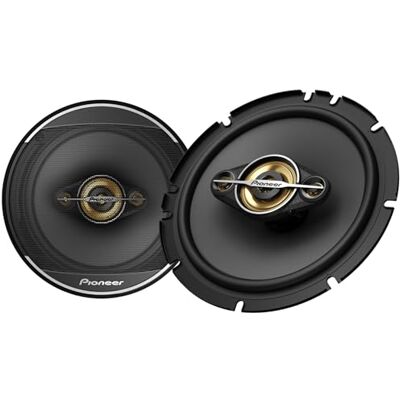 Pioneer A-Series Plus TS-A1681F 6.5” 4-Way Speakers (Pair) – 350W Max, Balanced Sound + Smooth Treble, Enhanced Bass, Ideal Factory Upgrade, Installation Adaptors Included - Publicité Pioneer A-Series Plus TS-A1681F 6.5” 4-Way Speakers (Pair) – 350W Max, Balanced Sound + Smooth Treble, Enhanced Bass, Ideal Factory Upgrade, Installation Adaptors Included - Publicité