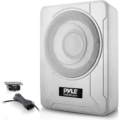 Pyle Caisson de Basse Voiture/Marine 20 cm Subwoofer Actif Amplifié 600W à Profil Bas sous Siège, avec Amplificateur Intégré, Subwoofer Alimenté avec Entrées Niveau Bas et Haut, Argenté - Publicité Pyle Caisson de Basse Voiture/Marine 20 cm Subwoofer Actif Amplifié 600W à Profil Bas sous Siège, avec Amplificateur Intégré, Subwoofer Alimenté avec Entrées Niveau Bas et Haut, Argenté - Publicité