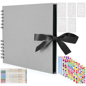 YILEEY Album Photo Scrapbooking avec Accessoires, Scrapbook Album 10x15, Livre DIY 80 Pages, Couverture en Carton Dur, Cadeau pour Mariage, Anniversaire, Noël, Bricolage, Voyage, Bebe, Enfant, Gris - Publicité YILEEY Album Photo Scrapbooking avec Accessoires, Scrapbook Album 10x15, Livre DIY 80 Pages, Couverture en Carton Dur, Cadeau pour Mariage, Anniversaire, Noël, Bricolage, Voyage, Bebe, Enfant, Gris - Publicité