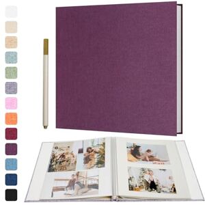 Vienrose Album Photo Adhésif Scrapbooking 40 Pages en Lin Relié 33x32 cm avec Un Stylo Métallique pour Mariage Bébé Famille Voyage - Publicité Vienrose Album Photo Adhésif Scrapbooking 40 Pages en Lin Relié 33x32 cm avec Un Stylo Métallique pour Mariage Bébé Famille Voyage - Publicité