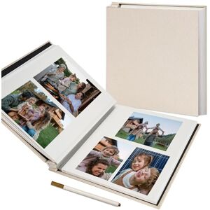 Vienrose Album Photo Adhésif Scrapbooking 40 Pages en Lin Relié 28x27 cm avec Un Stylo Métallique pour Mariage Bébé Famille Voyage Beige - Publicité Vienrose Album Photo Adhésif Scrapbooking 40 Pages en Lin Relié 28x27 cm avec Un Stylo Métallique pour Mariage Bébé Famille Voyage Beige - Publicité