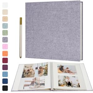 Vienrose Album Photo Adhésif Scrapbooking 40 Pages en Lin Relié 33x32 cm avec Un Stylo Métallique pour Mariage Bébé Famille Voyage Gris - Publicité Vienrose Album Photo Adhésif Scrapbooking 40 Pages en Lin Relié 33x32 cm avec Un Stylo Métallique pour Mariage Bébé Famille Voyage Gris - Publicité