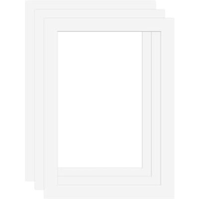 Lot de 3 Passe Partout 50 x 70 cm avec Une fenêtre de 40x60 cm Présentation soignée, Coupe biseautée, Pour photos et images, Look neutre, Effet élégant, Cadre décoratif - Publicité Lot de 3 Passe Partout 50 x 70 cm avec Une fenêtre de 40x60 cm Présentation soignée, Coupe biseautée, Pour photos et images, Look neutre, Effet élégant, Cadre décoratif - Publicité