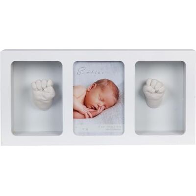 BAMBINO Cadre photo et kit de moulage pour bébé Blanc - Publicité BAMBINO Cadre photo et kit de moulage pour bébé Blanc - Publicité