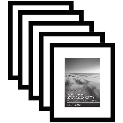 Americanflat Lot de 5 cadres photo de 20,3 x 25,4 cm À utiliser comme cadre photo de 17,8 x 12,7 cm avec passe-partout ou cadre de 20,3 x 25,4 cm sans passe-partout Formats horizontaux et - Publicité Americanflat Lot de 5 cadres photo de 20,3 x 25,4 cm À utiliser comme cadre photo de 17,8 x 12,7 cm avec passe-partout ou cadre de 20,3 x 25,4 cm sans passe-partout Formats horizontaux et - Publicité