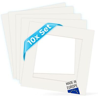 PHOTOLINI 10 x Passe-Partout Blanc pour Photos 20 x 20 cm (14 x 14 cm) - Publicité PHOTOLINI 10 x Passe-Partout Blanc pour Photos 20 x 20 cm (14 x 14 cm) - Publicité