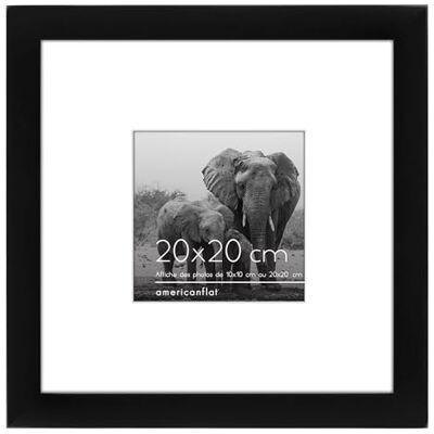Americanflat Cadre photo 8x8 noir Affiche 4x4 avec passe-partout et 8x8 sans passe-partout Bois d'ingénierie avec verre incassable Formats horizontaux et verticaux pour mur et table - Publicité Americanflat Cadre photo 8x8 noir Affiche 4x4 avec passe-partout et 8x8 sans passe-partout Bois d'ingénierie avec verre incassable Formats horizontaux et verticaux pour mur et table - Publicité