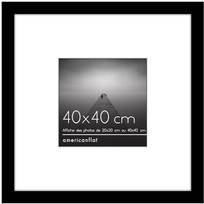 Americanflat Cadre Photo 40x40 cm Noir Cadre Photo Carré 20x20 cm avec Passe-Partout Bois MDF avec Plexi Poli Suspension Murale - Publicité Americanflat Cadre Photo 40x40 cm Noir Cadre Photo Carré 20x20 cm avec Passe-Partout Bois MDF avec Plexi Poli Suspension Murale - Publicité