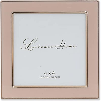 Lawrence Frames Cadre photo en métal et émail, rose, 10 x 10 cm - Publicité Lawrence Frames Cadre photo en métal et émail, rose, 10 x 10 cm - Publicité