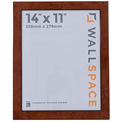 Wall Space Cadre photo en noyer 14 x 11 in / 35,6 x 27,9 cm Cadre photo en noyer de 11 x 14 356 x 279 mm Bois véritable avec verre Fabriqué à la main au Royaume-Uni - Publicité Wall Space Cadre photo en noyer 14 x 11 in / 35,6 x 27,9 cm Cadre photo en noyer de 11 x 14 356 x 279 mm Bois véritable avec verre Fabriqué à la main au Royaume-Uni - Publicité