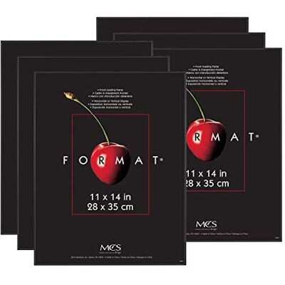 MCS Lot de 6 Cadres de Format, Noir, 27,9 x 35,6 cm - Publicité MCS Lot de 6 Cadres de Format, Noir, 27,9 x 35,6 cm - Publicité