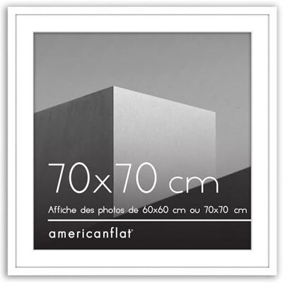 Americanflat Cadre 70x70 cm Blanc Cadre Photo 60x60 cm avec Passe-Partout ou 70x70 cm sans Passe-Partout Plexi Poli - Publicité Americanflat Cadre 70x70 cm Blanc Cadre Photo 60x60 cm avec Passe-Partout ou 70x70 cm sans Passe-Partout Plexi Poli - Publicité