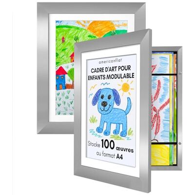 Americanflat Cadre Dessin Enfant à Changer A4 Argenté avec Passe-Partout et 25,5 x 32 cm sans Passe-Partout Cadres avec Ouverture Frontale Pouvant Contenir 100 Pièces Lot de 2 - Publicité Americanflat Cadre Dessin Enfant à Changer A4 Argenté avec Passe-Partout et 25,5 x 32 cm sans Passe-Partout Cadres avec Ouverture Frontale Pouvant Contenir 100 Pièces Lot de 2 - Publicité