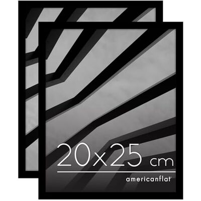 Americanflat Cadre Photo 20x25 cm Noir Cadre 20x25 cm avec Bordure Fine, Vitre Antichoc, Chevalet et Matériel de Suspension Intégré pour Mur et Surface Plane Lot de 2 - Publicité Americanflat Cadre Photo 20x25 cm Noir Cadre 20x25 cm avec Bordure Fine, Vitre Antichoc, Chevalet et Matériel de Suspension Intégré pour Mur et Surface Plane Lot de 2 - Publicité