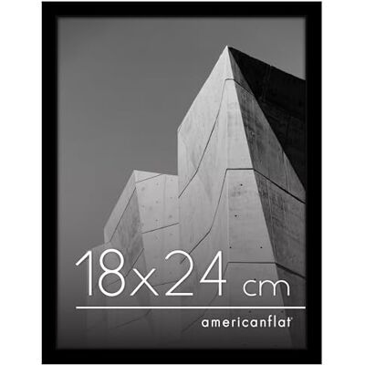 Americanflat Cadre Photo 18x24 cm Noir Cadre 24x18 cm avec Bordure Fine, Vitre Antichoc, Chevalet et Matériel de Suspension Intégré pour Mur et Surface Plane - Publicité Americanflat Cadre Photo 18x24 cm Noir Cadre 24x18 cm avec Bordure Fine, Vitre Antichoc, Chevalet et Matériel de Suspension Intégré pour Mur et Surface Plane - Publicité