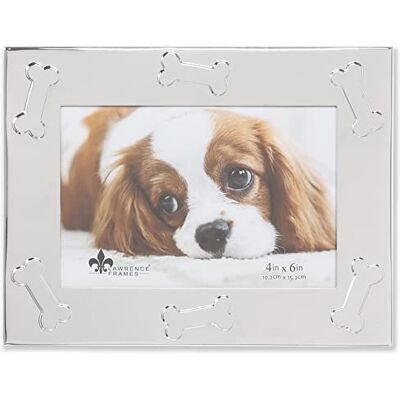 Lawrence Frames Cadre photo en métal argenté pour chien 10 x 15 cm - Publicité Lawrence Frames Cadre photo en métal argenté pour chien 10 x 15 cm - Publicité
