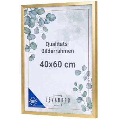 levandeo Cadre photo en bois MDF doré 40 x 60 cm Pour photos, posters Cadre simple de 40x60 in en bois MDF. Le verre acrylique protège les photos et les affiches de manière flexible en format - Publicité levandeo Cadre photo en bois MDF doré 40 x 60 cm Pour photos, posters Cadre simple de 40x60 in en bois MDF. Le verre acrylique protège les photos et les affiches de manière flexible en format - Publicité