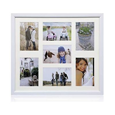 ARPAN Cadre Photo en MDF pour 7 Photos 3 x 6 x 4 ème 4 x 4 x 6 Photos (Blanc) - Publicité ARPAN Cadre Photo en MDF pour 7 Photos 3 x 6 x 4 ème 4 x 4 x 6 Photos (Blanc) - Publicité