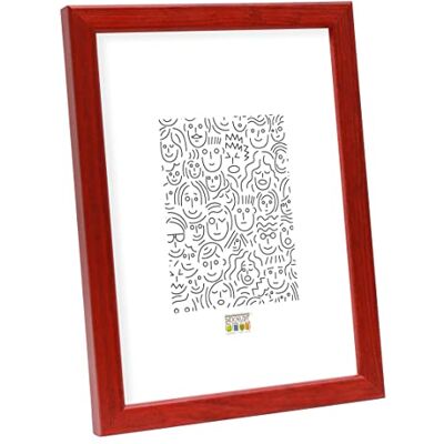 Cadre Photo en Bois Deknudt - 24x30 cm - Rouge - Publicité Cadre Photo en Bois Deknudt - 24x30 cm - Rouge - Publicité