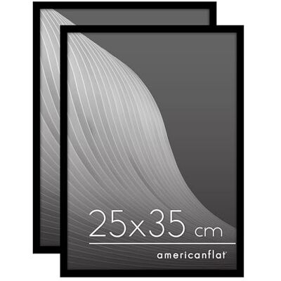 Americanflat Cadre Photo 25x35 cm Noir Cadre 35x25 cm avec Bordure Fine, Vitre Antichoc, Matériel de Suspension Intégré pour Mur Lot de 2 - Publicité Americanflat Cadre Photo 25x35 cm Noir Cadre 35x25 cm avec Bordure Fine, Vitre Antichoc, Matériel de Suspension Intégré pour Mur Lot de 2 - Publicité