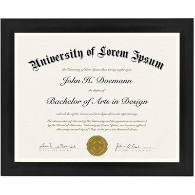 Americanflat 8.5x11 Diploma Frame with Shatter-Resistant Glass Document Frames with Engineered Wood Legacy Collection Certificate Frame for Tabletop and Wall Display Black - Publicité Americanflat 8.5x11 Diploma Frame with Shatter-Resistant Glass Document Frames with Engineered Wood Legacy Collection Certificate Frame for Tabletop and Wall Display Black - Publicité