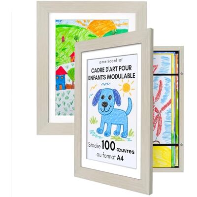 Americanflat Cadre Dessin Enfant à Changer A4 Bois Clair avec Passe-Partout et 25,5 x 32 cm sans Passe-Partout Cadres avec Ouverture Frontale Pouvant Contenir 100 Pièces Lot de 2 - Publicité Americanflat Cadre Dessin Enfant à Changer A4 Bois Clair avec Passe-Partout et 25,5 x 32 cm sans Passe-Partout Cadres avec Ouverture Frontale Pouvant Contenir 100 Pièces Lot de 2 - Publicité