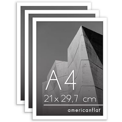 Americanflat Cadre Photo A4 Blanc Cadre A4 avec Bordure Fine, Vitre Antichoc, Chevalet et Matériel de Suspension Intégré pour Mur et Surface Plane Lot de 3 - Publicité Americanflat Cadre Photo A4 Blanc Cadre A4 avec Bordure Fine, Vitre Antichoc, Chevalet et Matériel de Suspension Intégré pour Mur et Surface Plane Lot de 3 - Publicité