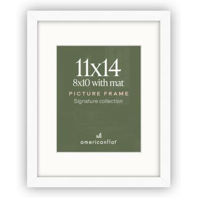 Americanflat Cadre photo blanc de 28 x 35,5 cm Pour photos de 20,3 x 25,4 cm Avec passe-partout ou photos de 28 x 35,5 cm Sans passe-partout - Publicité Americanflat Cadre photo blanc de 28 x 35,5 cm Pour photos de 20,3 x 25,4 cm Avec passe-partout ou photos de 28 x 35,5 cm Sans passe-partout - Publicité