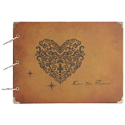 ThxMadam Scrapbook,Album Photo La Saint Valentin Rétro Album Mariage Livre d'Or Bricolage Vintage Noir Pages Livre Photo pour Noël Fête des Mères Anniversaire Cadeau(A-Love you forever) - Publicité ThxMadam Scrapbook,Album Photo La Saint Valentin Rétro Album Mariage Livre d'Or Bricolage Vintage Noir Pages Livre Photo pour Noël Fête des Mères Anniversaire Cadeau(A-Love you forever) - Publicité
