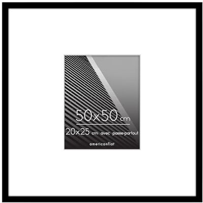 Americanflat Cadre 50x50 cm Noir Cadre Photo 20x25 cm avec Passe-Partout ou 50x50 cm sans Passe-Partout Plexi Poli Suspension Verticale ou Horizontale - Publicité Americanflat Cadre 50x50 cm Noir Cadre Photo 20x25 cm avec Passe-Partout ou 50x50 cm sans Passe-Partout Plexi Poli Suspension Verticale ou Horizontale - Publicité