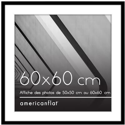 Americanflat Cadre 60x60 cm Noir Cadre Photo 50x50 cm avec Passe-Partout ou 60x60 cm sans Passe-Partout Plexi Poli - Publicité Americanflat Cadre 60x60 cm Noir Cadre Photo 50x50 cm avec Passe-Partout ou 60x60 cm sans Passe-Partout Plexi Poli - Publicité