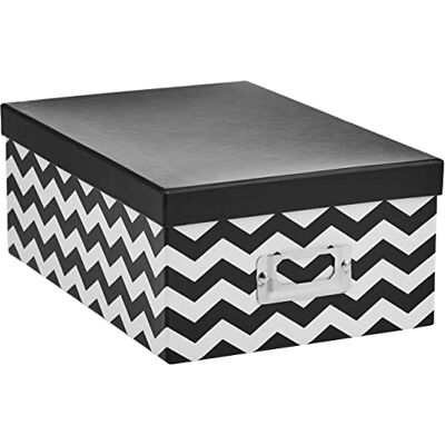 Pioneer B-1BW Boîte de Rangement pour Photos Motif Chevrons - Publicité Pioneer B-1BW Boîte de Rangement pour Photos Motif Chevrons - Publicité