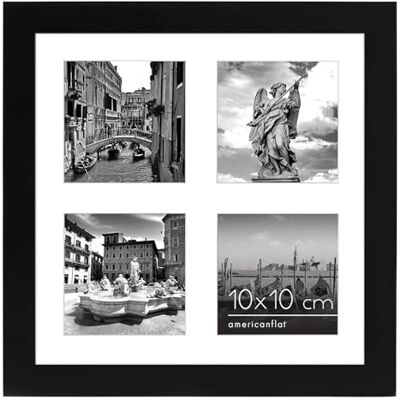 Americanflat Cadre Photo pêle-mêle Noir 10x10 cm Cadre 25x25 cm sans Passe-Partout ou 10x10 cm avec Passe-Partout MDF avec Verre Résistant aux Chocs pour Mur - Publicité Americanflat Cadre Photo pêle-mêle Noir 10x10 cm Cadre 25x25 cm sans Passe-Partout ou 10x10 cm avec Passe-Partout MDF avec Verre Résistant aux Chocs pour Mur - Publicité
