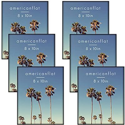 Americanflat Lot de 6 cadres photos 8x10 avec chargement frontal en plastique fin sans cadre avec plexiglas et chevalet pour affichage horizontal et vertical. Publicité Americanflat Lot de 6 cadres photos 8x10 avec chargement frontal en plastique fin sans cadre avec plexiglas et chevalet pour affichage horizontal et vertical. Publicité