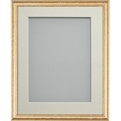Frame Company Beatrice Range Cadre photo en bois doré avec passe-partout ivoire A3 pour A4 *Choix de couleurs et de tailles * Équipé de verre véritable - Publicité Frame Company Beatrice Range Cadre photo en bois doré avec passe-partout ivoire A3 pour A4 *Choix de couleurs et de tailles * Équipé de verre véritable - Publicité