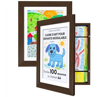 Americanflat Cadre Dessin Enfant à Changer A4 Noyer avec Passe-Partout et 25,5 x 32 cm sans Passe-Partout Cadres avec Ouverture Frontale Pouvant Contenir 100 Pièces Lot de 2 - Publicité Americanflat Cadre Dessin Enfant à Changer A4 Noyer avec Passe-Partout et 25,5 x 32 cm sans Passe-Partout Cadres avec Ouverture Frontale Pouvant Contenir 100 Pièces Lot de 2 - Publicité