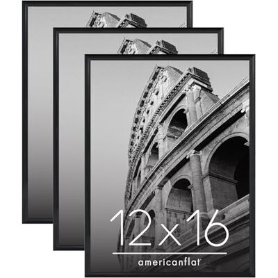 Americanflat Lot 3 Cadres Photo Noir Cadre 30x41 cm avec Encadrement Fin Vitre Plexi Poli Matériel de Suspension Intégré pour Mur Suspension Horizontale ou Verticale - Publicité Americanflat Lot 3 Cadres Photo Noir Cadre 30x41 cm avec Encadrement Fin Vitre Plexi Poli Matériel de Suspension Intégré pour Mur Suspension Horizontale ou Verticale - Publicité