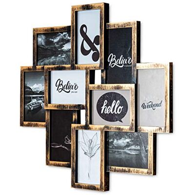 levandeo Collage Cadre Photo en cuivre Noir 50 x 55 cm 10 Photos 10 x 15 cm - Publicité levandeo Collage Cadre Photo en cuivre Noir 50 x 55 cm 10 Photos 10 x 15 cm - Publicité