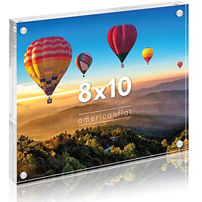 Americanflat Cadre photo en acrylique de 20,3 x 25,4 cm – Cadre double face avec coins magnétiques – Cadre en acrylique transparent pour affichage de bureau ou de table – Cadre photo de 20,3 x 25,4 cm - Publicité Americanflat Cadre photo en acrylique de 20,3 x 25,4 cm – Cadre double face avec coins magnétiques – Cadre en acrylique transparent pour affichage de bureau ou de table – Cadre photo de 20,3 x 25,4 cm - Publicité