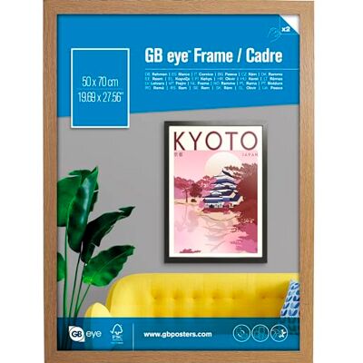 GB Eye - Oak Frame - 50x70 - MDF - Picture frame - Publicité GB Eye - Oak Frame - 50x70 - MDF - Picture frame - Publicité