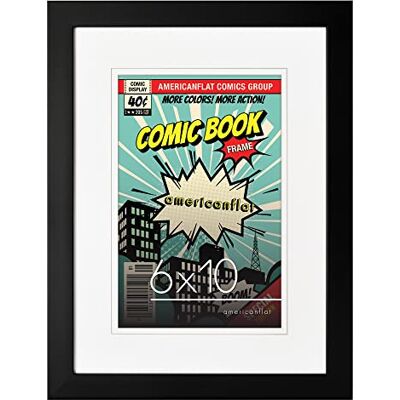 Americanflat Cadre de bande dessinée noir de 15,2 x 25,4 cm – Bois composite avec verre incassable – Formats horizontaux et verticaux pour mur - Publicité Americanflat Cadre de bande dessinée noir de 15,2 x 25,4 cm – Bois composite avec verre incassable – Formats horizontaux et verticaux pour mur - Publicité