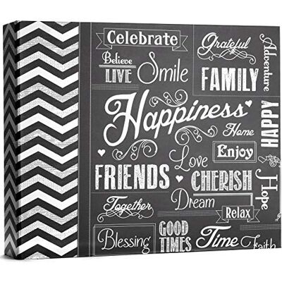 Pioneer Album Photo T-12CHLK/H 3 Anneaux Tableau Noir Classeur Happiness Scrapbook 30,5 x 30,5 cm - Publicité Pioneer Album Photo T-12CHLK/H 3 Anneaux Tableau Noir Classeur Happiness Scrapbook 30,5 x 30,5 cm - Publicité