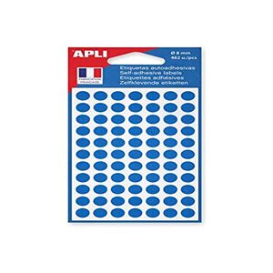 Apli -AGIPA 44892 Pastille Adhésive 8 Mm Pochette Lot de 462, Bleu - Publicité