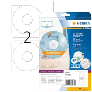 HERMA 5079 Étiquettes CD DVD - Rondes, 116mm, Mat, 50 pcs - Publicité HERMA 5079 Étiquettes CD DVD - Rondes, 116mm, Mat, 50 pcs - Publicité
