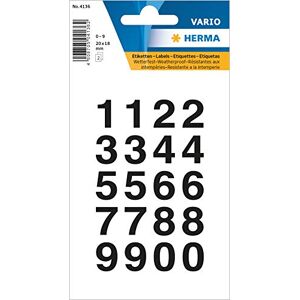 HERMA numéros 18 x 20 mm Transparente 0–9 météo, Noir, 2 feuilles – 4136 - Publicité HERMA numéros 18 x 20 mm Transparente 0–9 météo, Noir, 2 feuilles – 4136 - Publicité