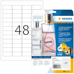 HERMA 8016 Étiquettes transparentes A4 résistantes aux intempéries - Auto-adhésives - Publicité HERMA 8016 Étiquettes transparentes A4 résistantes aux intempéries - Auto-adhésives - Publicité