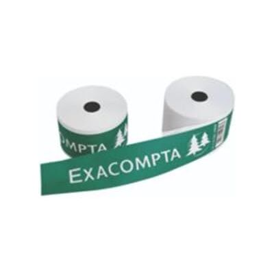 Exacompta Rouleau de papier Lot de 10 bobines 57x70x12 mm Blanc satin 60g 92 nits - Publicité Exacompta Rouleau de papier Lot de 10 bobines 57x70x12 mm Blanc satin 60g 92 nits - Publicité