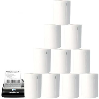 Dragon 10 Rouleaux de Label Thermique Extra-Large Compatible DYMO S0904980 1744907 pour Expédition, 220 Étiquettes/Rouleau, 104mm x 159mm (4" x 6") - Publicité Dragon 10 Rouleaux de Label Thermique Extra-Large Compatible DYMO S0904980 1744907 pour Expédition, 220 Étiquettes/Rouleau, 104mm x 159mm (4" x 6") - Publicité