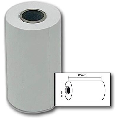 UNIVERS GRAPHIQUE Lot de 5 Bobines, rouleau thermique 57 x 27 x 12 pour Pidion ou terminal de paiement PORTABLE un mini rouleau papier thermique pour paiement mobile (Pidion, lngenico 8550) (Lot de 5) - Publicité UNIVERS GRAPHIQUE Lot de 5 Bobines, rouleau thermique 57 x 27 x 12 pour Pidion ou terminal de paiement PORTABLE un mini rouleau papier thermique pour paiement mobile (Pidion, lngenico 8550) (Lot de 5) - Publicité
