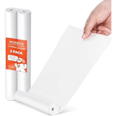 Dragon 2 Rouleaux de Papier Thermique A4 210x297mm (8,27" x 11,69") Compatible avec Phomemo M08F, M832, M834, Q302, Brother (54 Feuilles) - Publicité Dragon 2 Rouleaux de Papier Thermique A4 210x297mm (8,27" x 11,69") Compatible avec Phomemo M08F, M832, M834, Q302, Brother (54 Feuilles) - Publicité